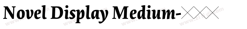 Novel Display Medium字体转换